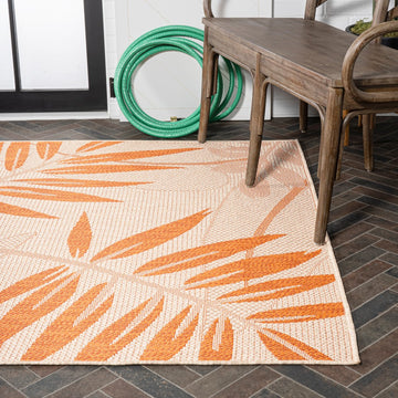 Havana Tropical Palm Leaf Indoor/outdoor Area Rug